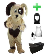 Kostüm Hund 4 + Haube + Kissen + Tasche (Werbefigur)