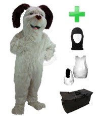 Kostüm Hund 5 + Haube + Kissen + Tasche (Werbefigur)