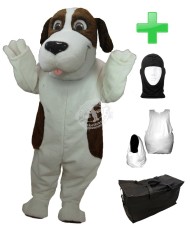 Kostüm Hund Bernhardiner 2 + Haube + Kissen + Tasche (Werbefigur)