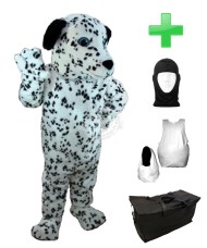 Kostüm Hund Dalmatiner 4 + Haube + Kissen + Tasche (Professionell)