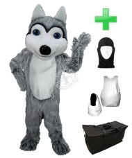 Kostüm Hund Husky 5 + Haube + Kissen + Tasche (Professionell)
