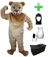 Kostüm Wildkatzen / Puma 3 + Haube + Kissen + Tasche (Professionell)