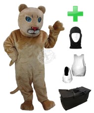 Kostüm Wildkatzen / Puma 4 + Haube + Kissen + Tasche (Professionell)