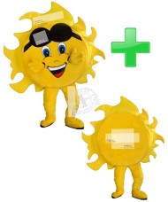 243b Logo Drucke "Vorne & Hinten" für Kostüm Sonne Maskottchen