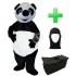 Kostüm Panda 8 + Tasche "Star" + Hygiene Maske (Hochwertig)